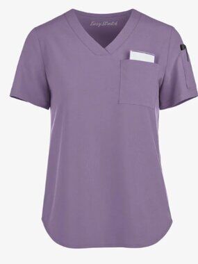Easy STRETCH Chloe Women's 3-Pocket V-Neck XS-Purple Dusk